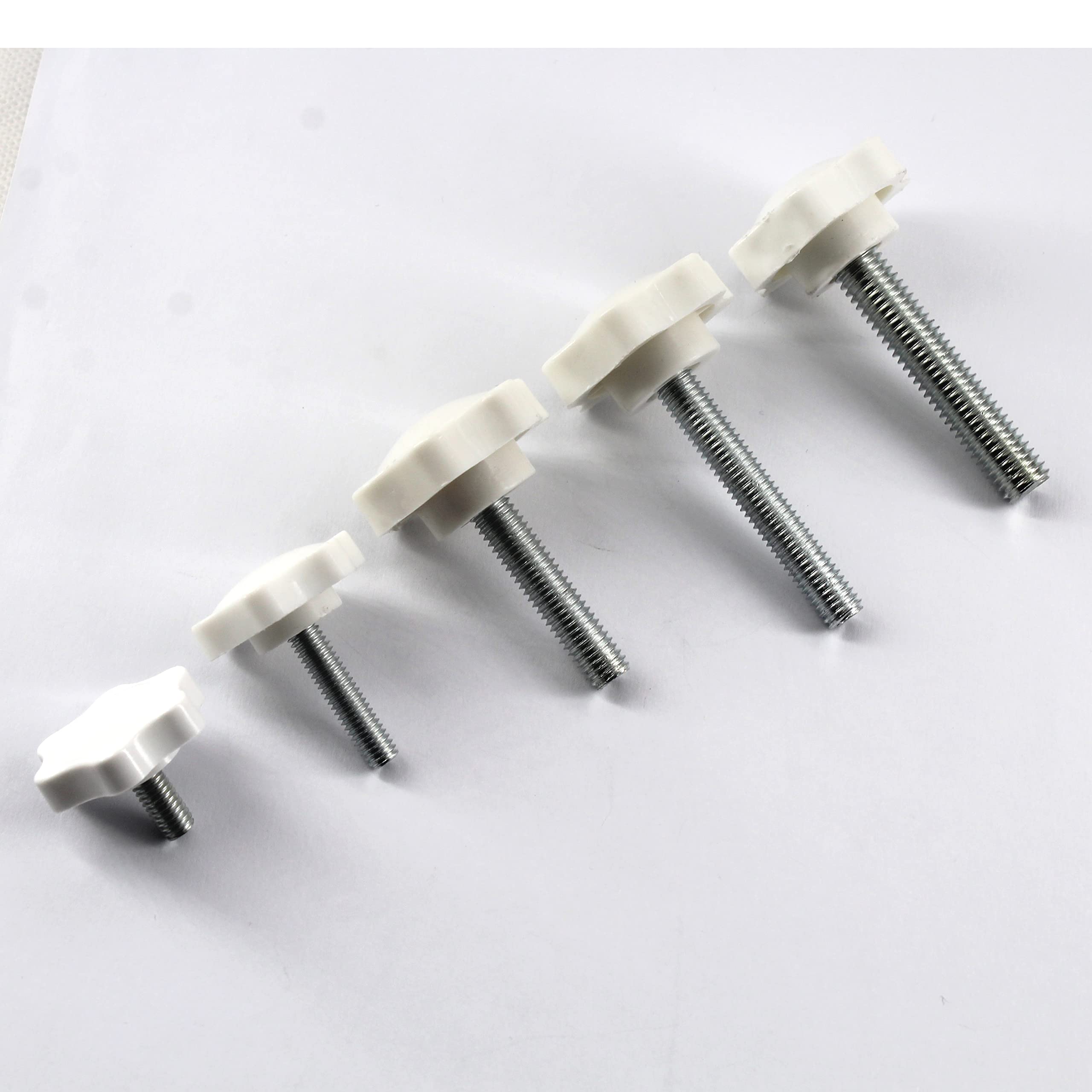 Filo In Acciaio Inox 10 Viti A Manopola Stella M8x16mm - Acciaio Inox Per Serraggio Manuale Manopole Stella