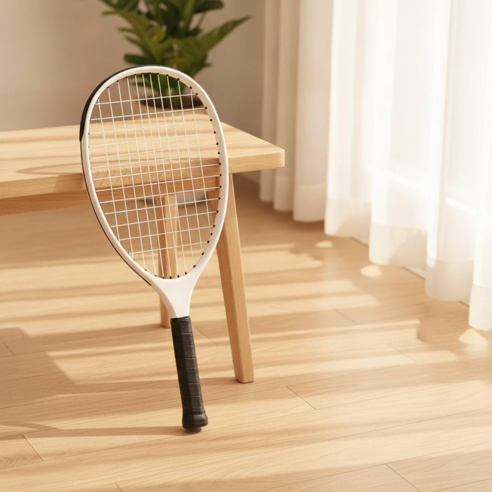 LOVIVER Raqueta de Tenis Raqueta Pala Cuerda Marco Empuñadura de Material Compuesto con Respuesta Consistente y Tensión Recomendada de 50 Adecuada para Clases