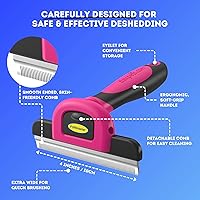 Vista 12 de Cepillo DarkPets para gatos y perros para animales pequeños, medianos y grandes, con pelo corto a largo Reduce drásticamente el desprendimiento