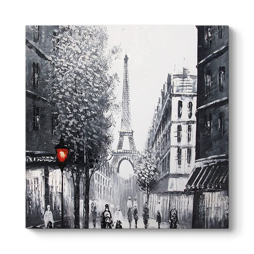 tabloshop Siyah Beyaz Paris Kule Tablo 40 x 40