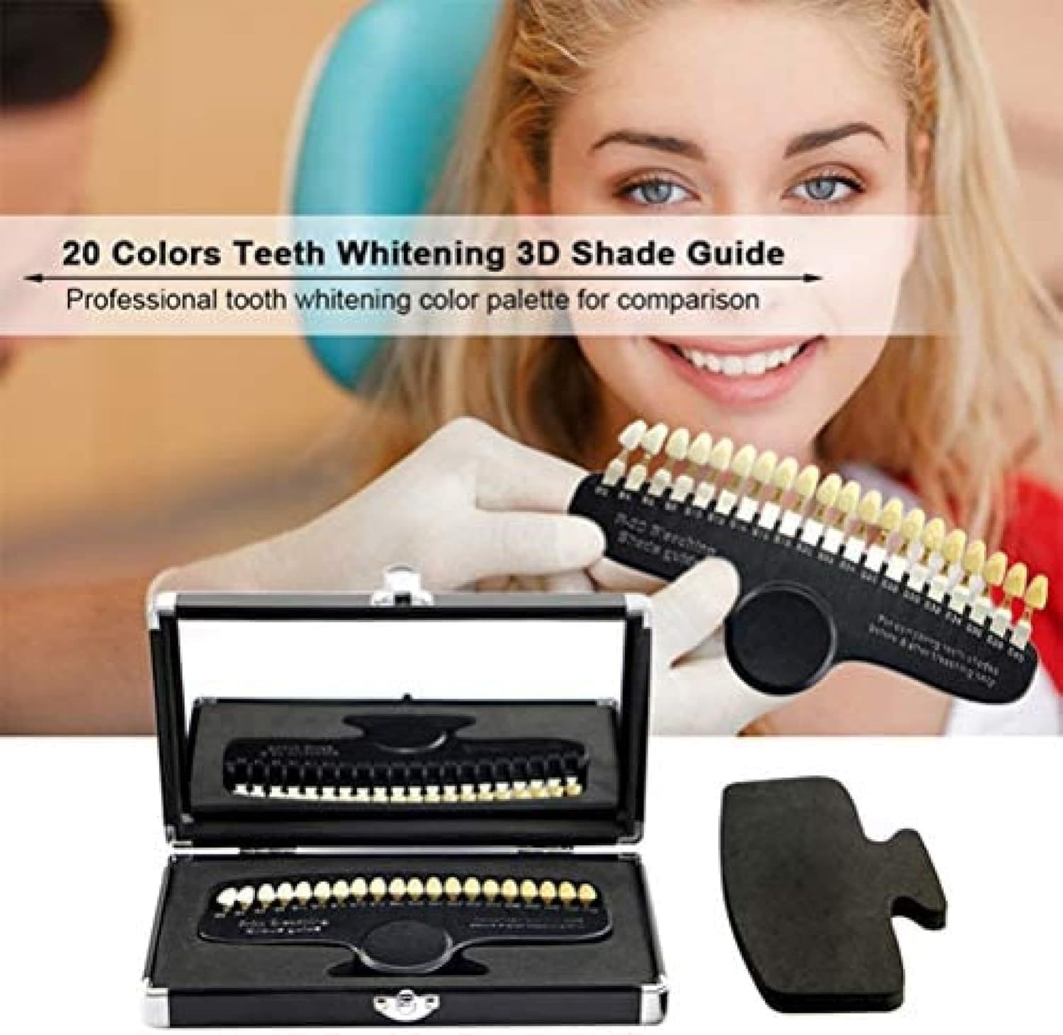 20 Kolorów Przewodnik Po Kolorach Zębów Dentystycznych Model, 3d Profesjonalne Wybielanie Zębów Wykres śledzenia Kolor Zębów Porównaj Materiały Higiena Jamy Ustnej