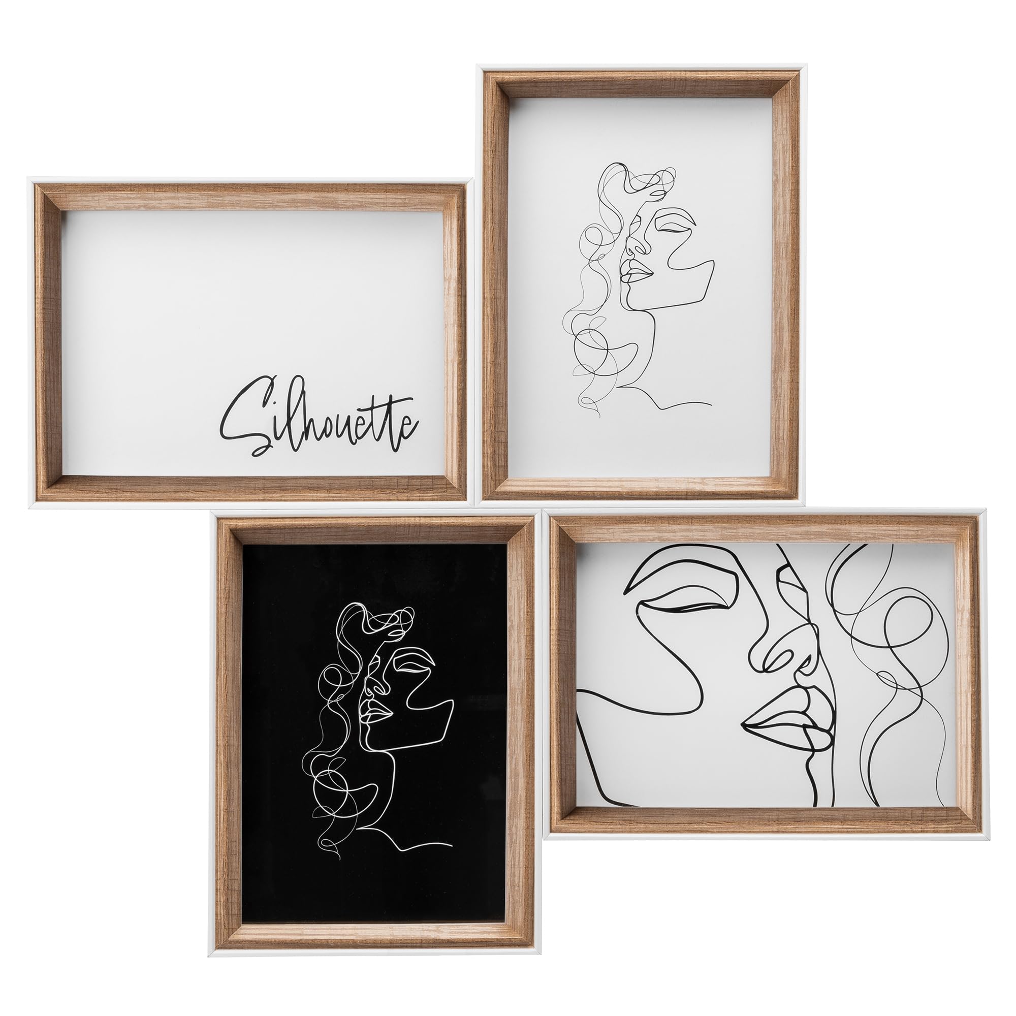 walther design Silhouette NW418P Wooden Gallery Picture Frame 4 Photos 13 x 18 cm Beech — image 1