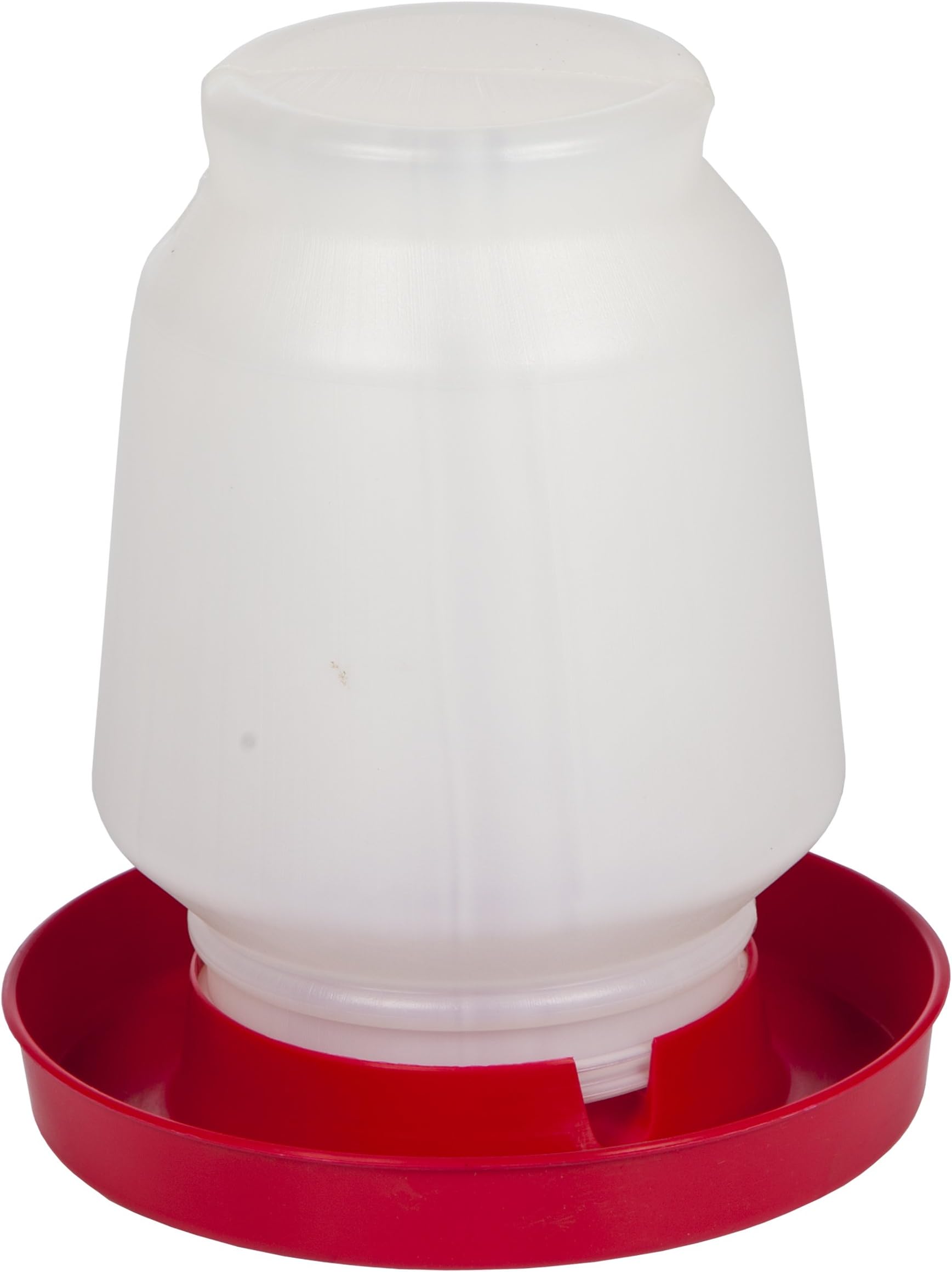 Farm Tuff TF92 1 Gallon Poultry Waterer, White/red