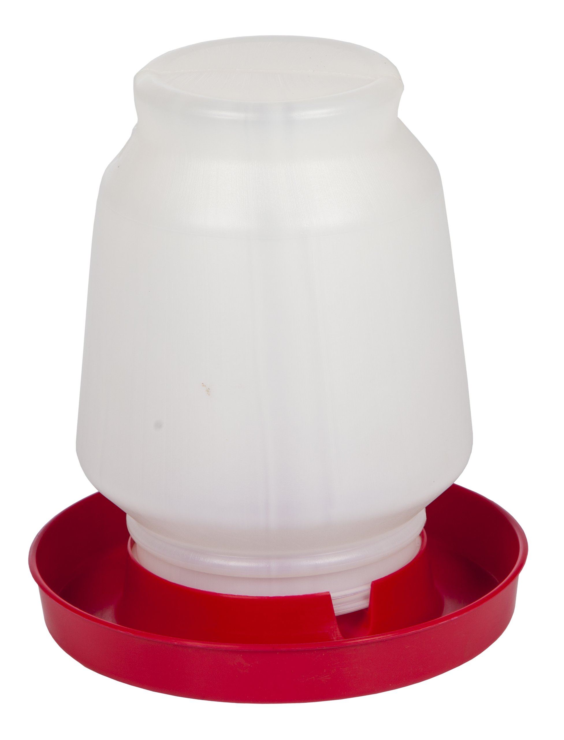 Farm Tuff TF92 1 Gallon Poultry Waterer, White/red
