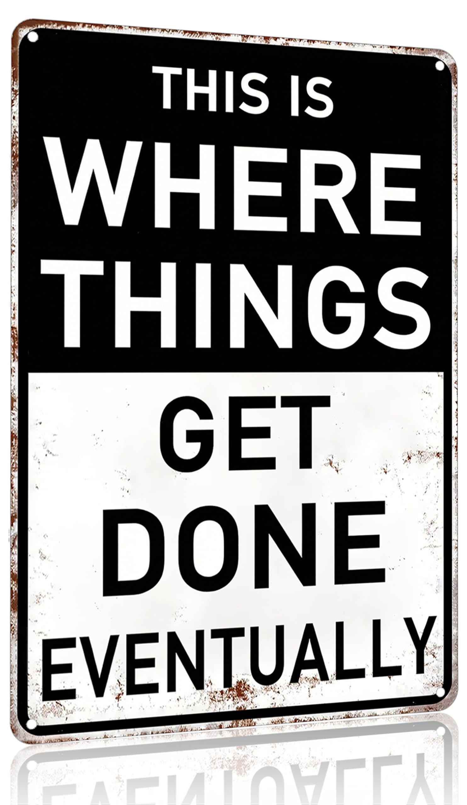Funnysign Men Gifts This Is Where Things Get Done Vintage Tin Sign for Man Cave Garage Workshop Sign Garage Decor 8x12 Inch (3848)