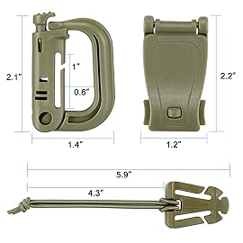 BOOSTEADY Kit of 30 Attachments for Molle Bag Tactical Backpack Vest Belt,D-Ring Grimloc Locking Gear Clip, Web Dominator Elastic Strings, Strap Management Tool Buckle