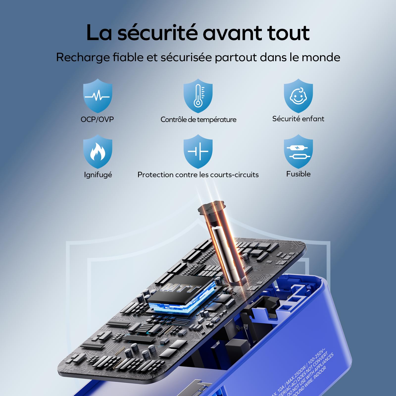 MOMAX Adaptateur Prise Universelle GaN 70 W, Adaptateur Voyage Fin avec 3 USB C et 1 USB A, Adaptateur Universel de Voyage France vers Anglaise UK Irlande USA Canada Australie Chine Japon Thaïlande