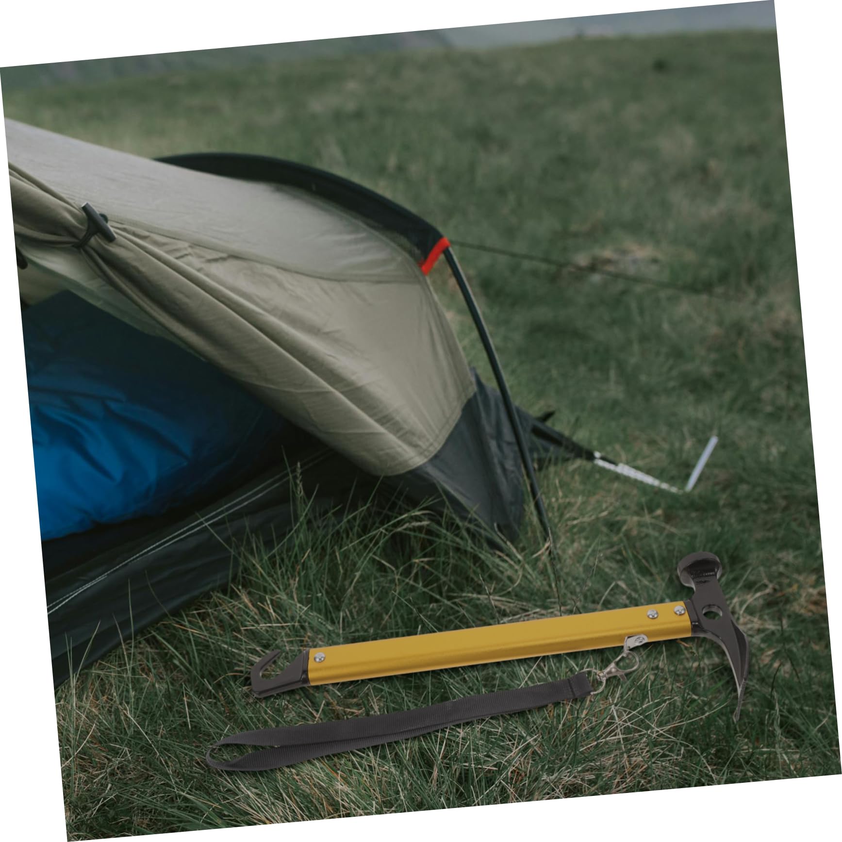 Martello Da Campeggio Multifunzionale Con Apertura Integrata Attrezzo Da Esterno Al Carbonio Per Escursioni e Attività Outdoor
