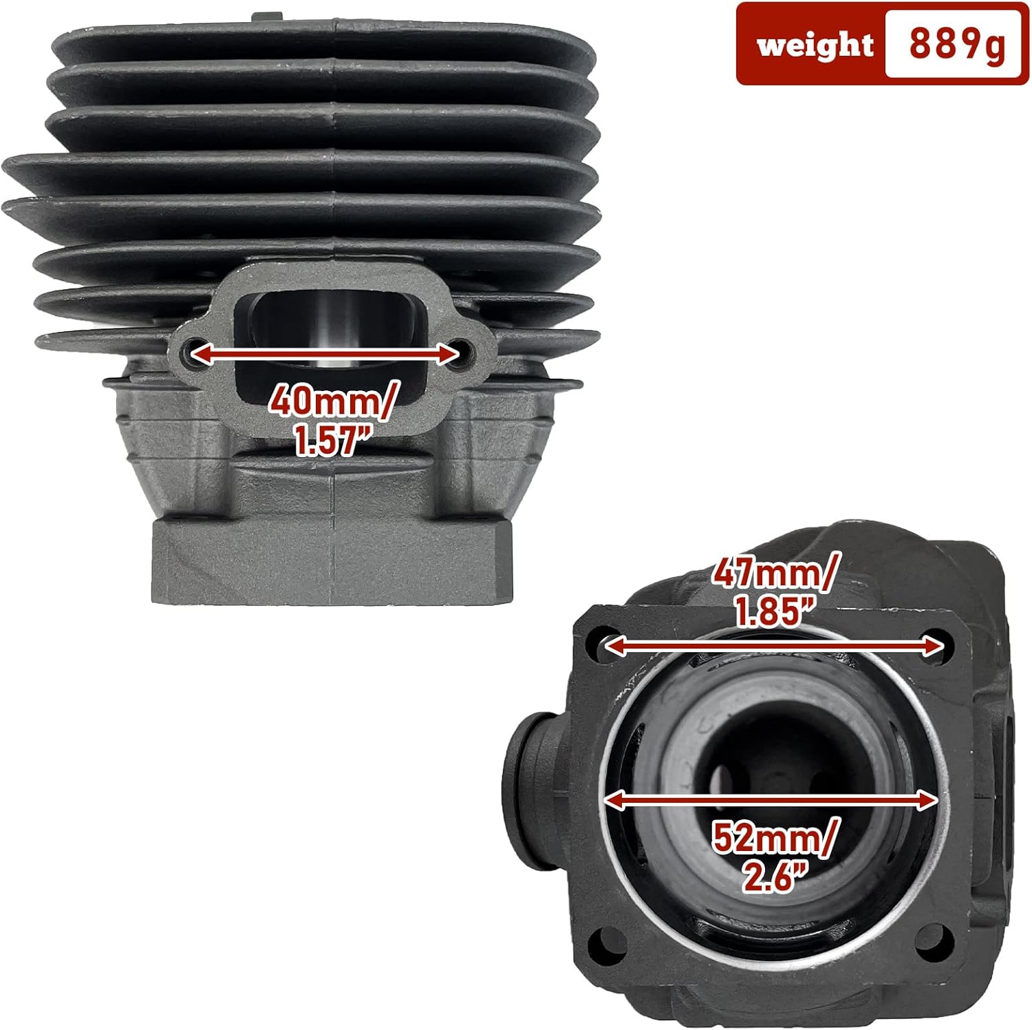 NewJ's 56mm Big Bore Cylinder Piston Kits Fit for STIHL MS660 066 Part NO. 1122 020 1211