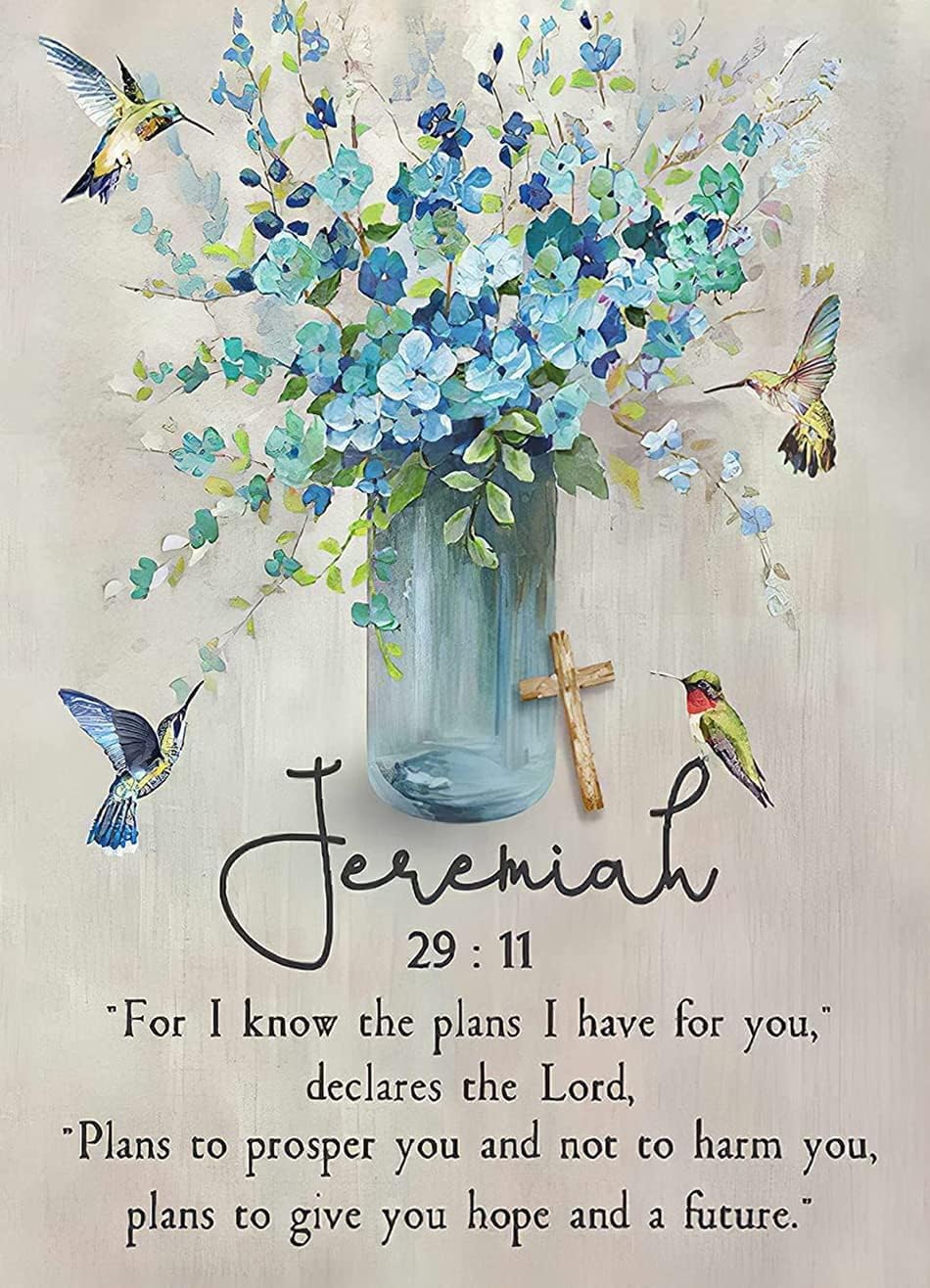 Rustic Metal Wall Decor Christian Jeremiah Bible Verses Scripture Metal Tin Sign Vintage Decoration Garage Home Garden Cafes Kitchen Wall Antique Tin Signs 8x12 inch