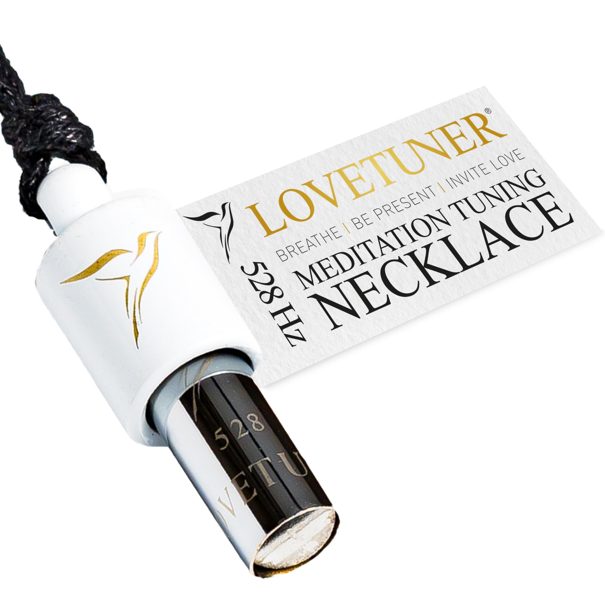 LOVETUNER 528Hz Breathing Necklace for Stress Relief, Mindfulness &amp; Meditation | Sound Healing Whistle for Anxiety, Focus, Calm &amp; Relaxation | Emotional Wellness, Inner Peace &amp; Balance Necklace