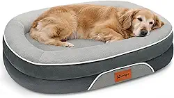 Cama Caminha para Cachorros Pet Grande Luxo 90x70cm Com Zíper Lavável e Fundo Impermeável Espuma De Ortopédica