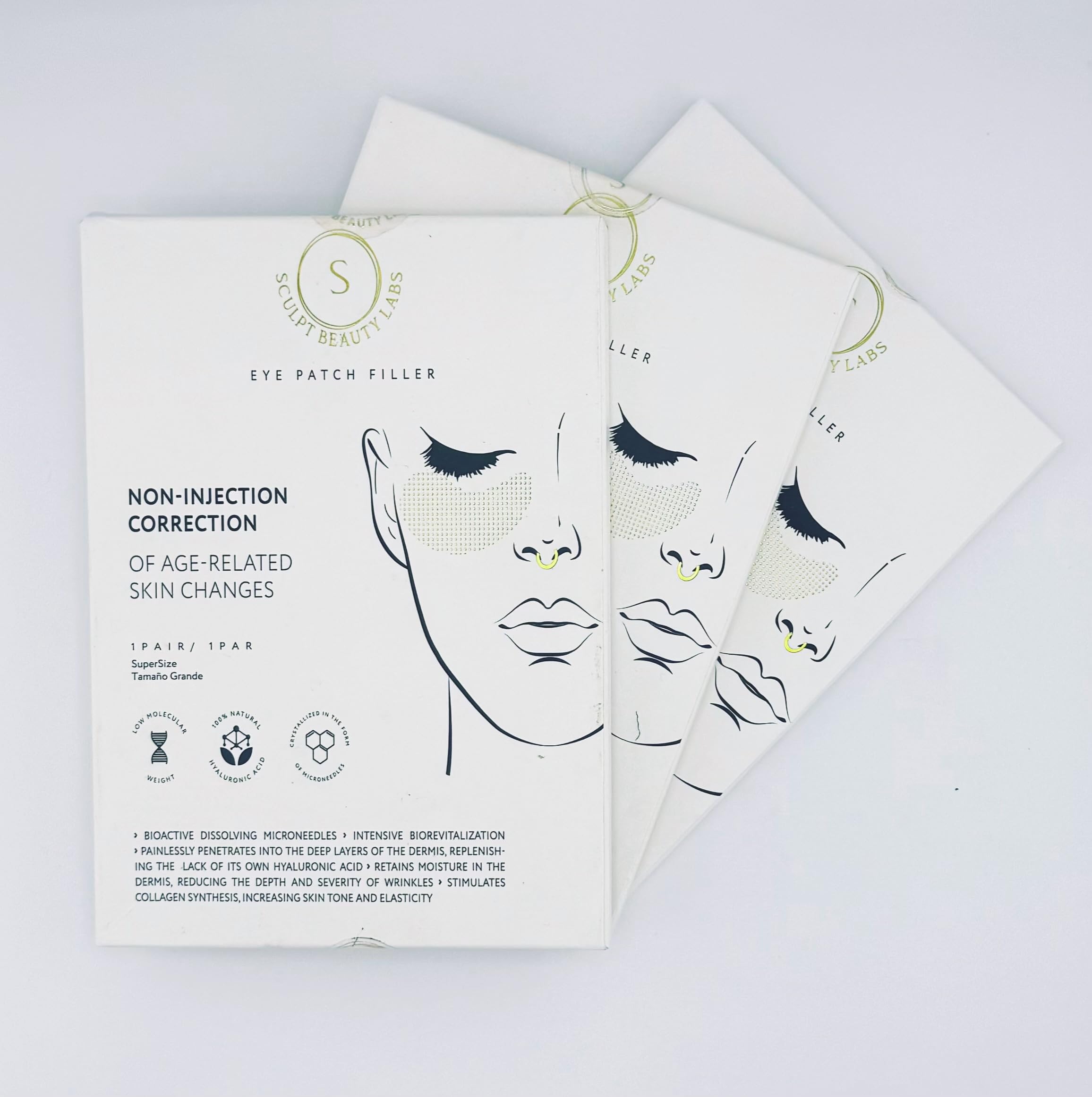 Scopri la Bellezza con le Maschere per Occhi S Sculpt Nano Needle – Il Tuo Segreto per uno Sguardo Giovane e Radioso! 3 pares.