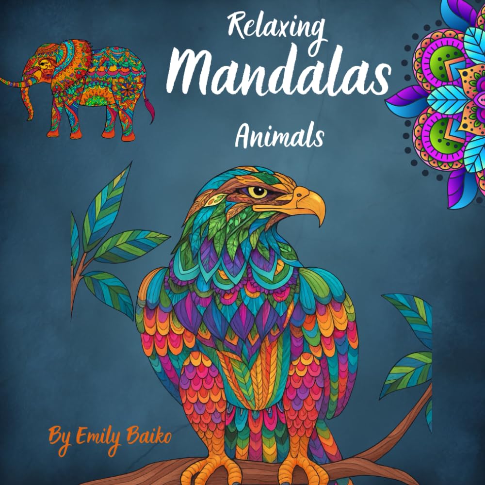Relaxing Mandalas: Stress Relieving and Mindful Mandala Patterns with Animals