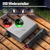 GEARLITE Linterna LED Recargable 3000 LM, Linternas LED Alta Potencia Pequeña Militar Zoomable con 3 Modos, IP65 Impermeable Mini Linterna Potente Recargable de Largo Alcance para Camping, Ciclismo - 4