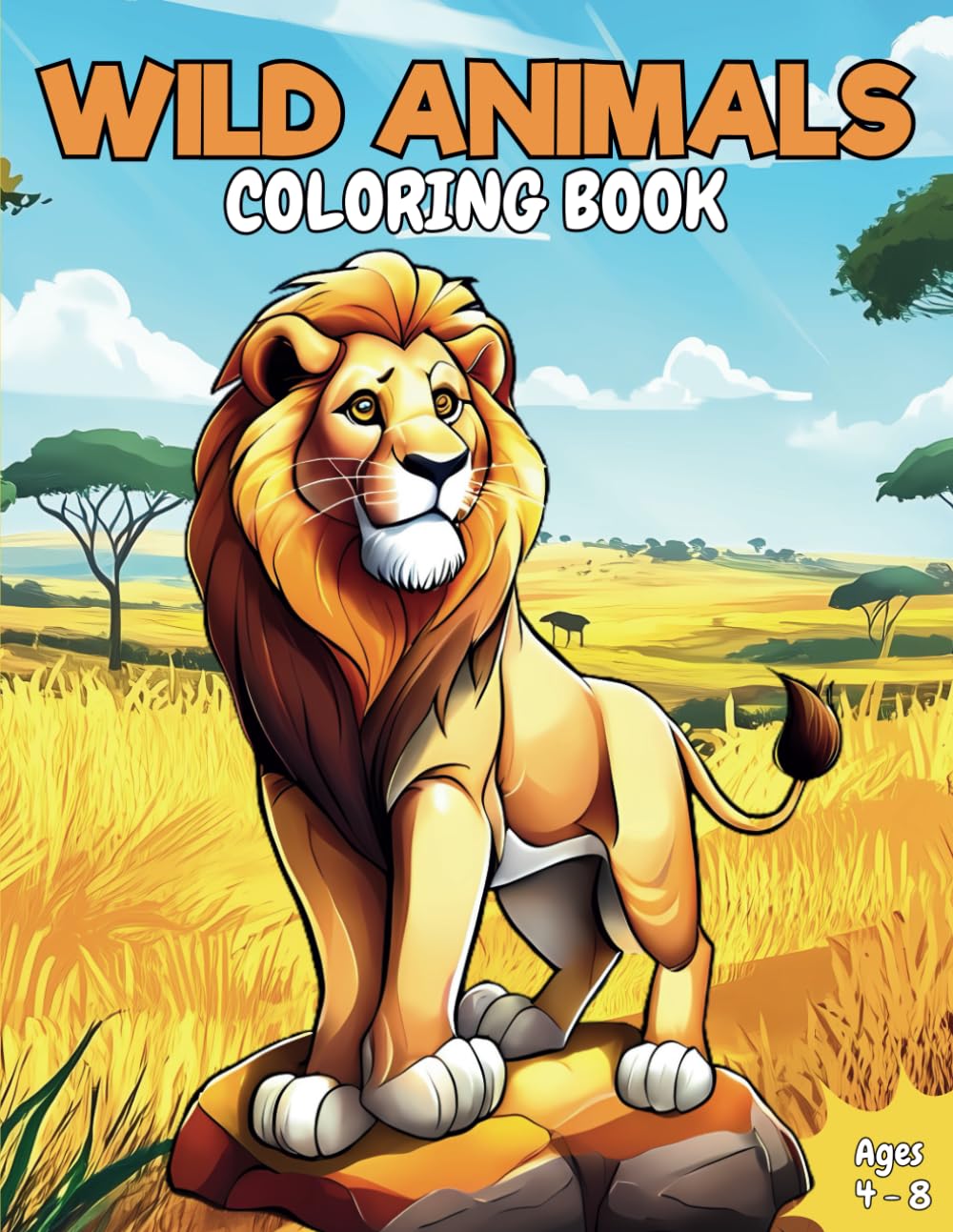 Wild Animals Coloring Book: African Animal Safari Adventures for Kids Ages 4-8 (Adorable Coloring Adventures for Kids)