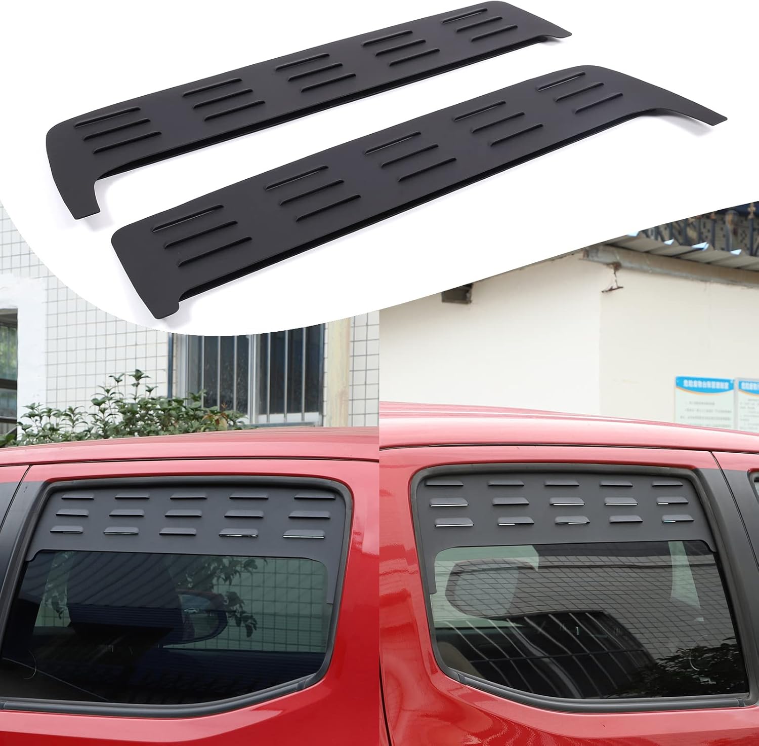 Lcojicep Car Rear Side Window Louvers Exterior Accessories