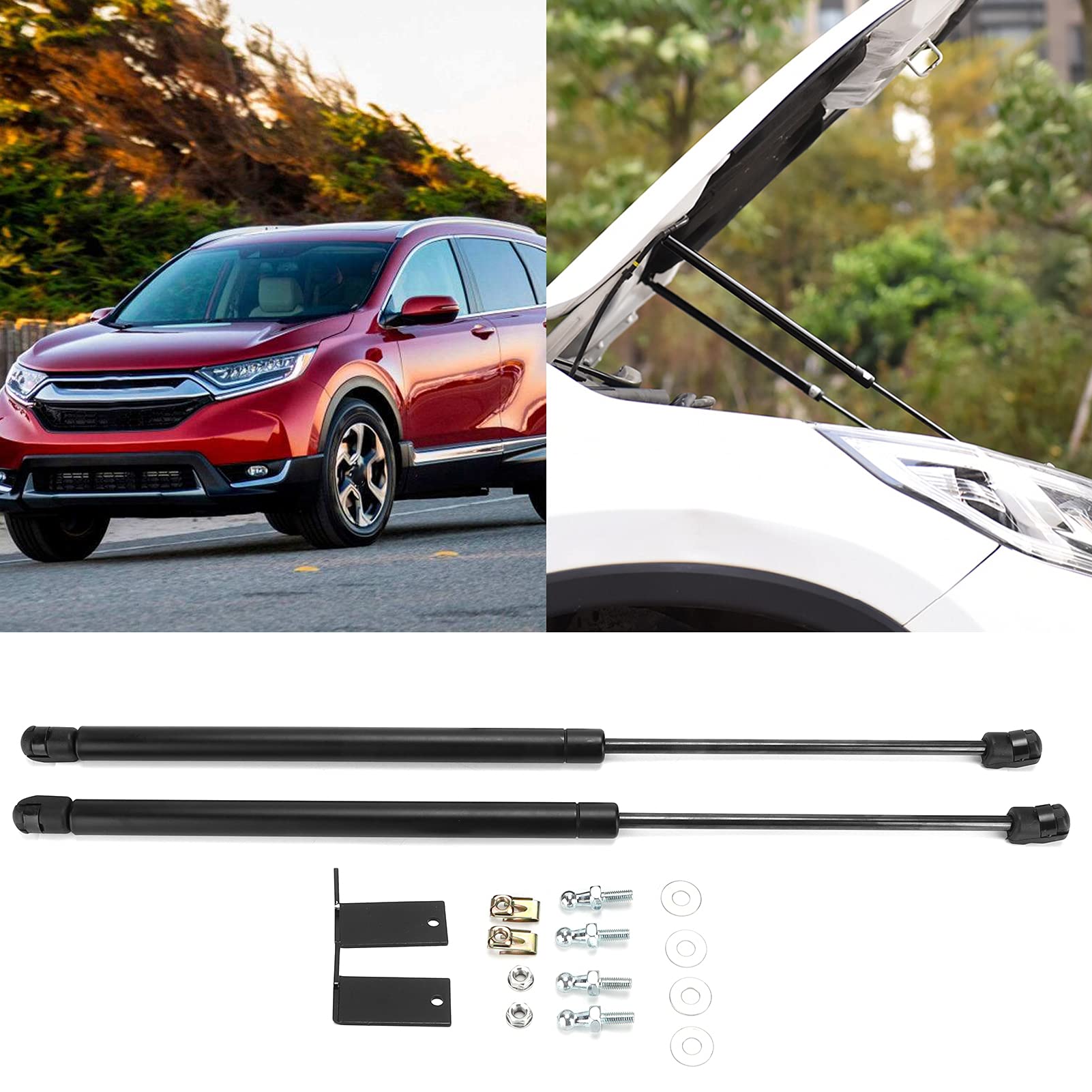 Hood Lift Strut Replacement for CRV 2017-2019 | Trwała konstrukcja ze stali węglowej, Łatwa instalacja, Nie wymaga wiercenia, Wytrzymałe wsparcie, Podnoszona pokrywa silnika