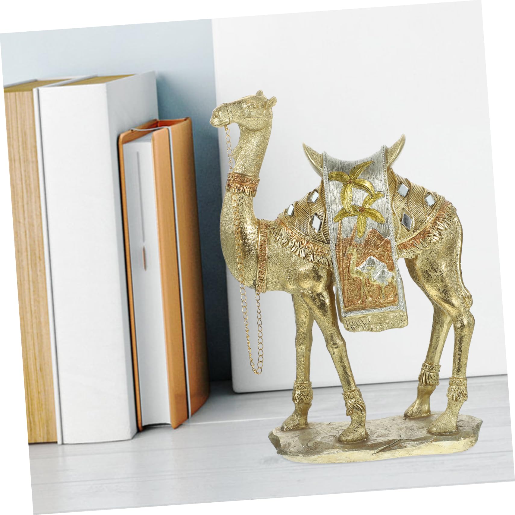 VALICLUD Figura Decorativa con Textura Excelente de Resina Dorada de Estatua y Resistencia al Desgaste en Estilo Moderno y Clásico para Adorno de Mesa y Hogar