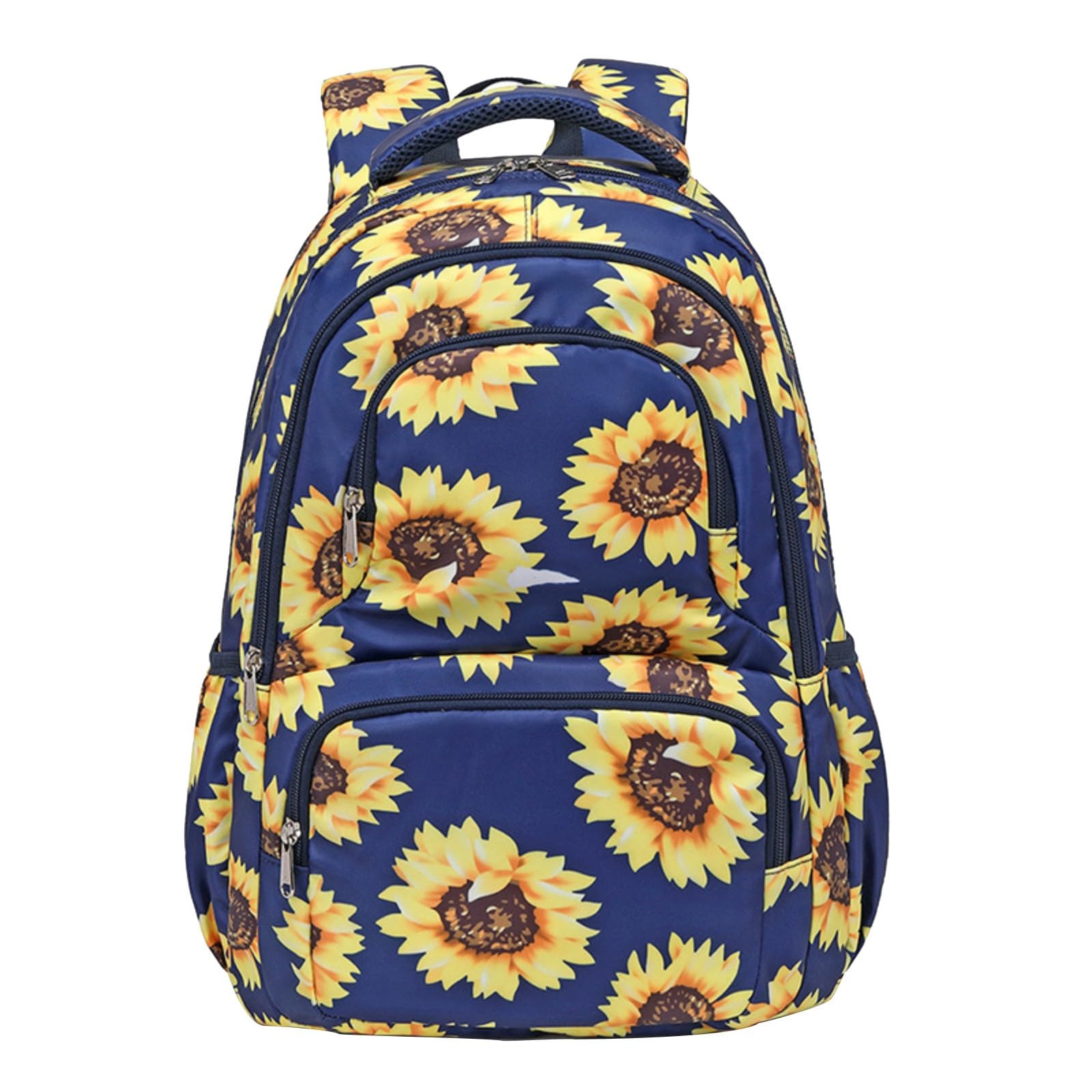 Sunflower Printing Primary Middle School Backpack For Girls Bookbag Casual Daypack Womens Pack (Blue, One Size)