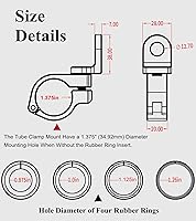 Vista 9 de BRCOVAN Soporte para bandera de luz de látigo, soporte de montaje de barra de luz LED todoterreno de aleación de aluminio, apto para rieles
