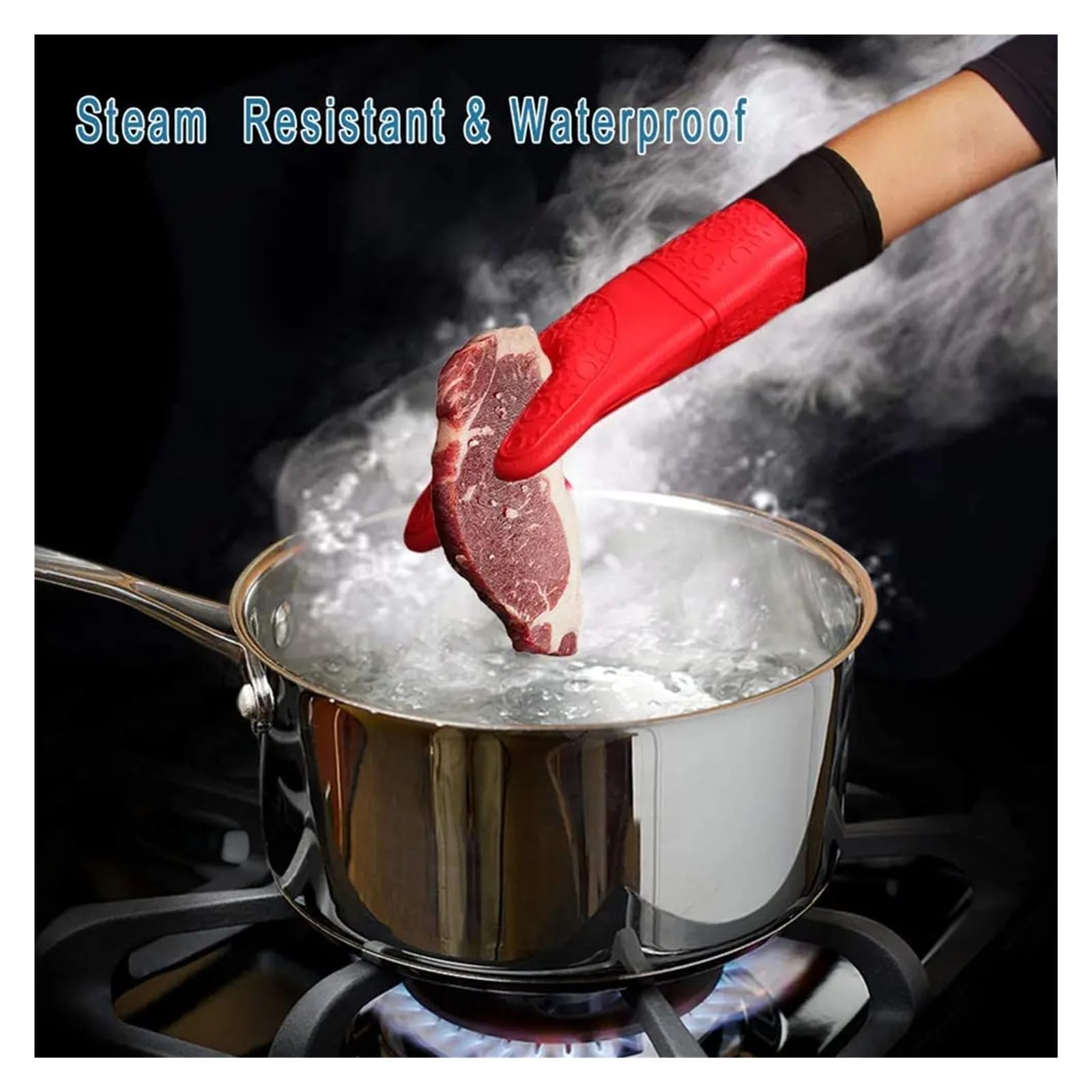 1/2 Guantes Profesionales for Horno para Asar, Cocinar