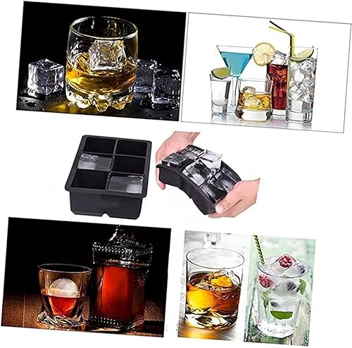 Miniatura 3 de Cabilock Moldes de silicona, 1 bandeja para cubitos de hielo, herramienta cuadrada, contenedor de lavado corporal, contenedores de bocadillos, cubo