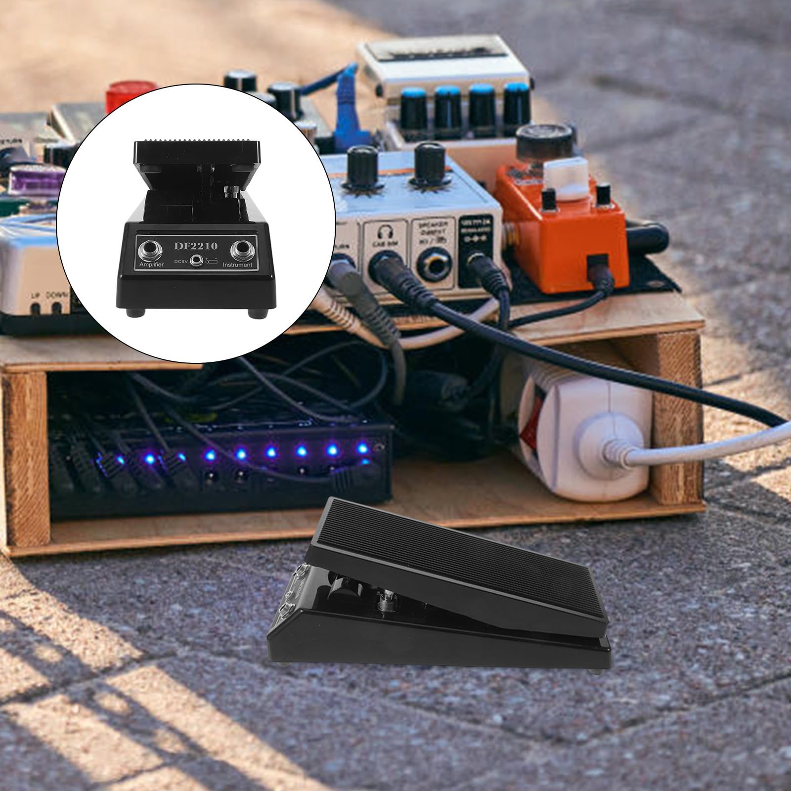 MAGICLULU Pedale Effetto Wah Compatto per Chitarra Elettrica con True Bypass, Leggero in Metallo e Plastica, per Festival Musicali e Concerti