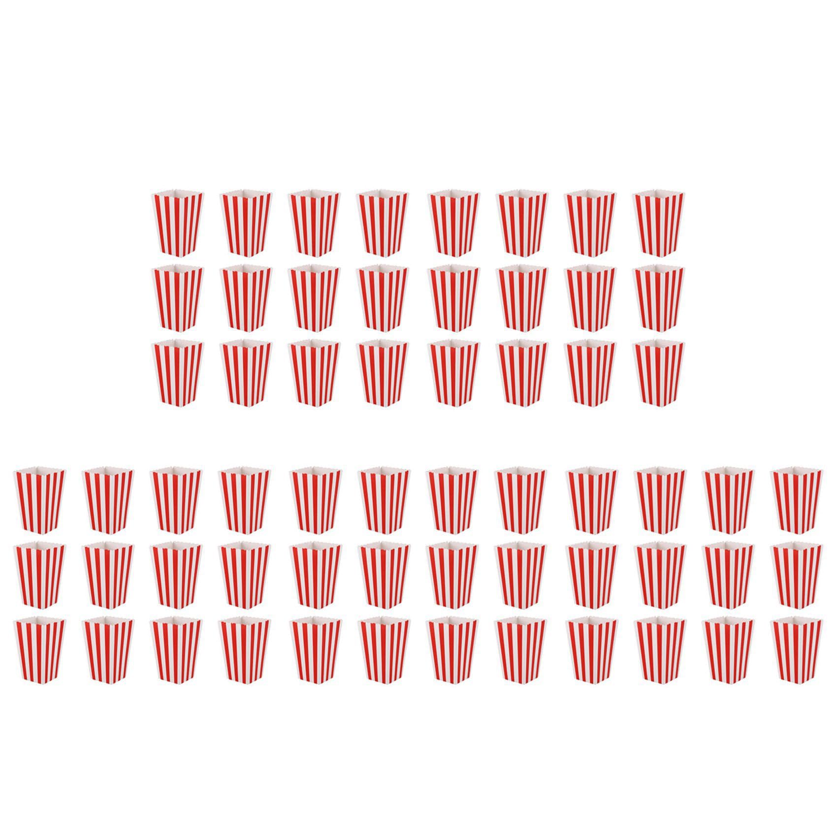 Hndhbfgrt 60 Cinema Treat Party Small Candy Favour Popcorn Bags Boxes,Red
