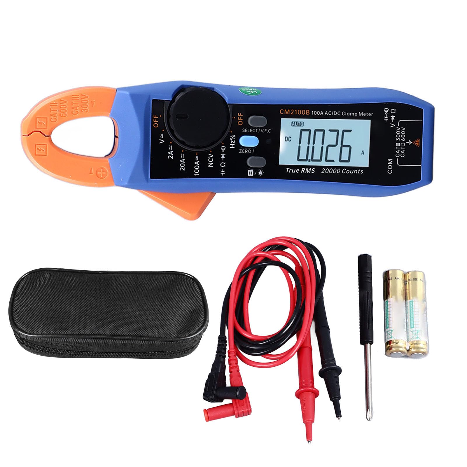 Cyfrowy Multimetr Cęgowy CM2100B, Miernik Napięcia Prądu Pilot Bluetooth Bezdotykowy Tester Napięcia 20000 zliczeń