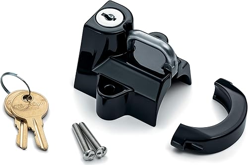 Kuryakyn 4619 Accesorio para motocicleta cerradura de seguridad para casco a prueba de manipulaciones, ajuste universal para motocicletas con tubos