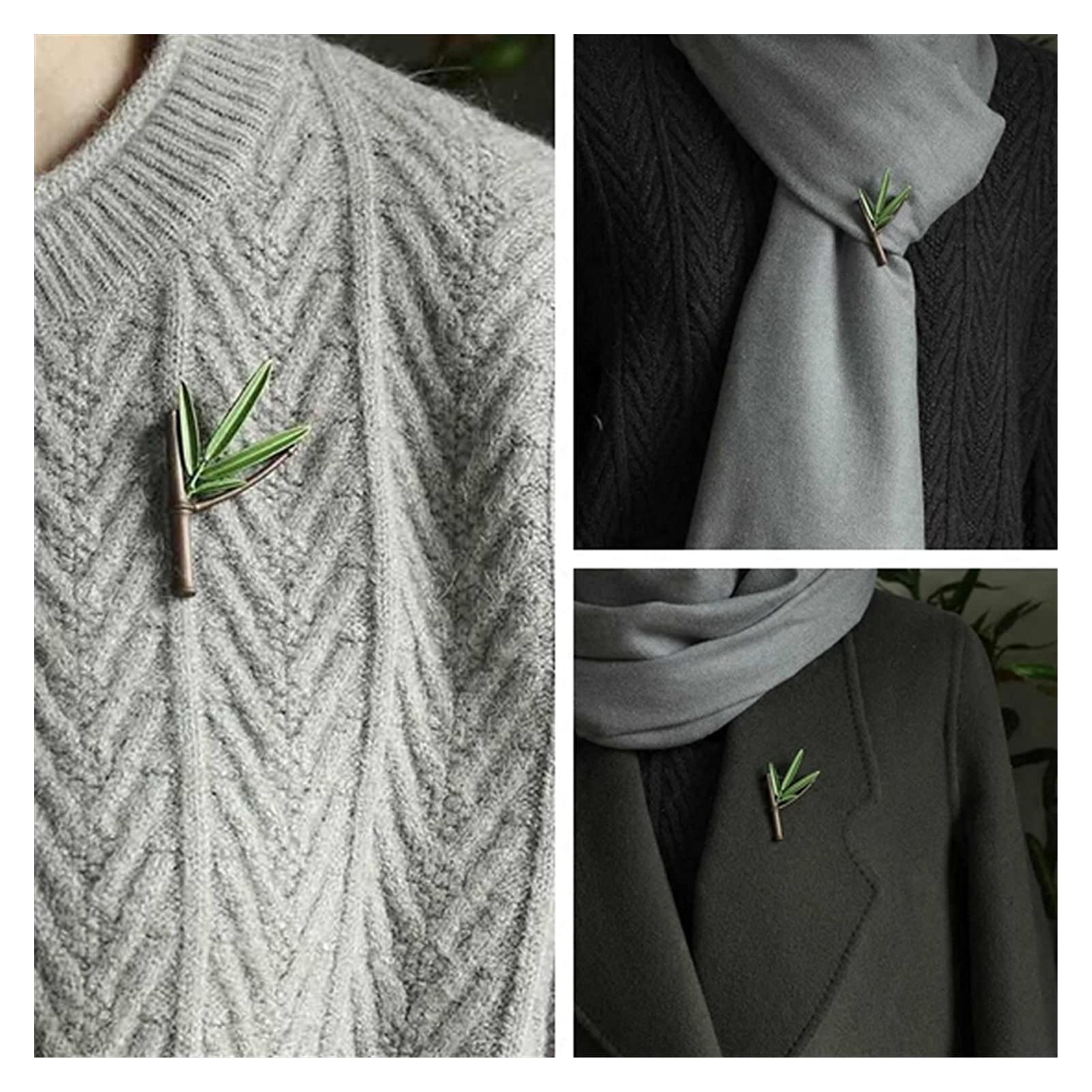 RWRAPS Kreatives Design Broschen für Frauen Emaille Green Leave Flower Party Hochzeit Brosche Pins Geschenke