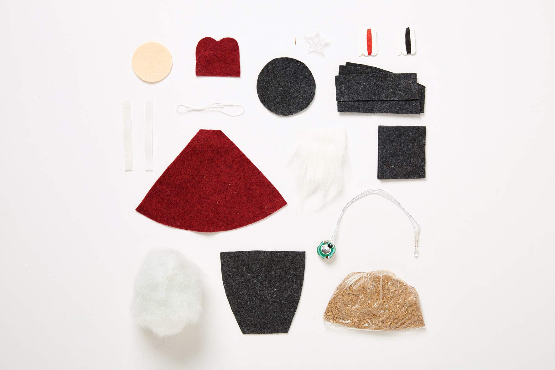Simply Make Christmas Fabric Craft Kit, Light Up Santa, Festive Fabric Material Craft - Image 3