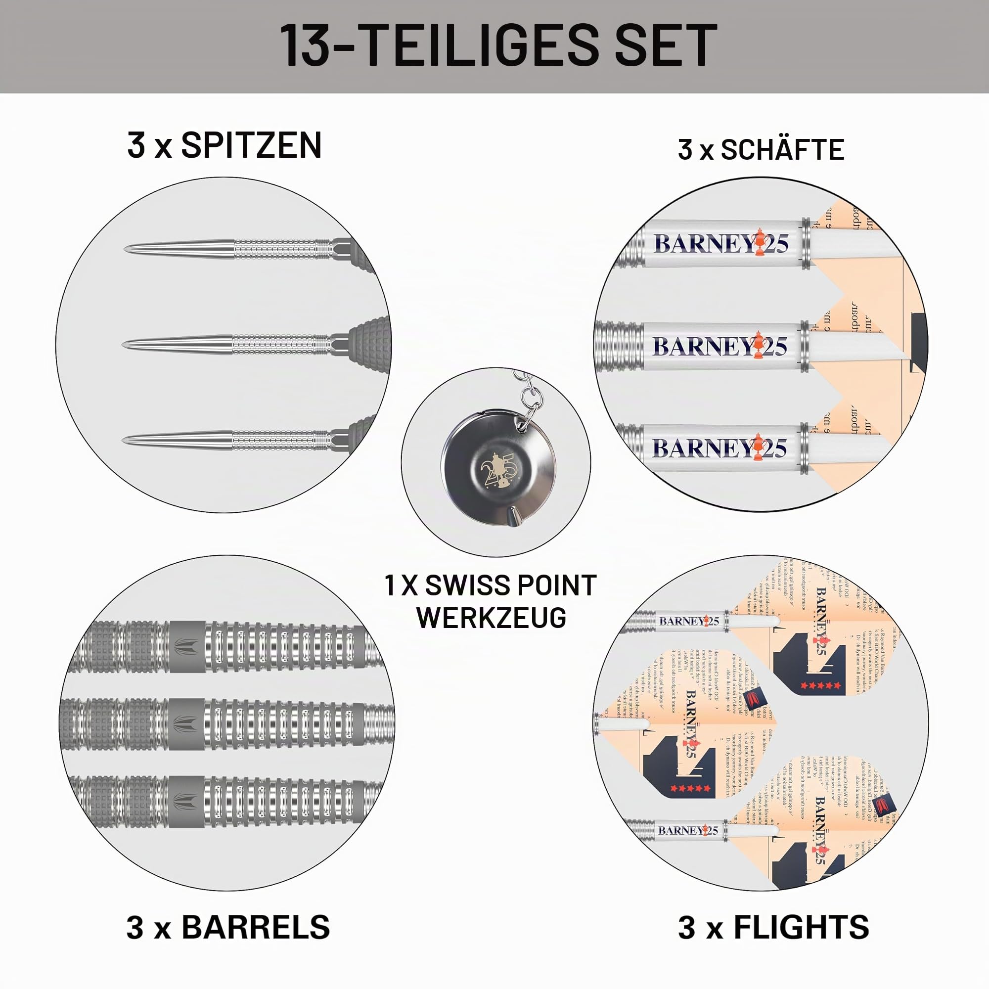 Target Darts Raymond Van Barneveld RVB 25 Year Edition 95% Tungsten Soft Tip Darts Set