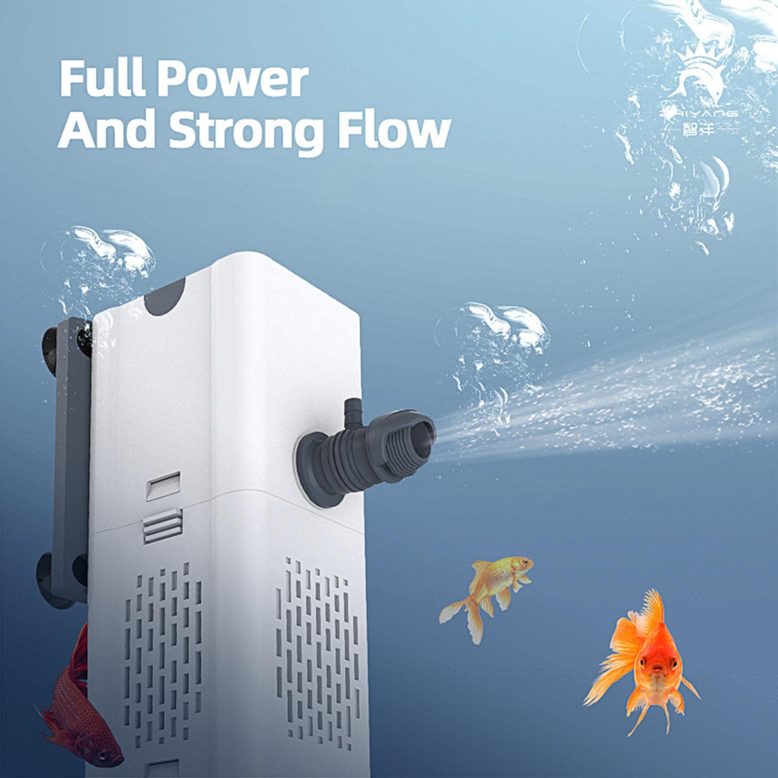 Filtro Acuario Bomba Sumergible Interna Silenciosa Plástico Filtro Potente Adecuado para Acuarios Pequeños Estanques Paisajismo ACU, 30W, Individual