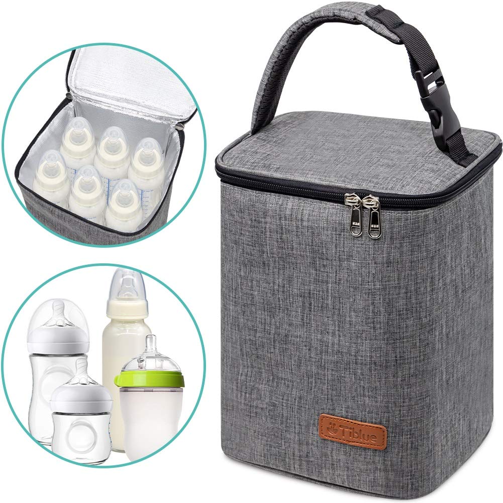 Breastmilk Cooler Bag Insulated Baby Bottle Bag Reusable Baby Bottle Tote Bag For Up To 6 Bottles 4 Large 9 Oz Like Dr Brown Comotomo Philips Avent Nuk Lansinoh Etc Perfect For