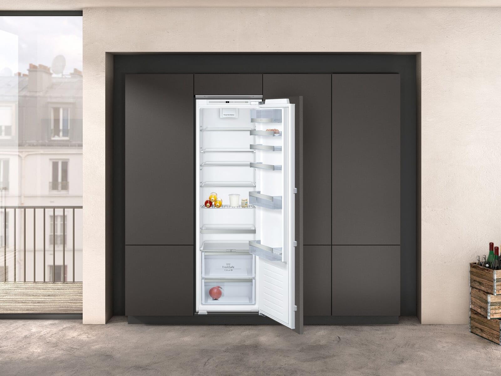 Neff KI1813FE0 lodówka do zabudowy N70 / 177,2 x 55,8 cm (wys. x szer.) / 319 l część chłodząca/FreshSafe 2