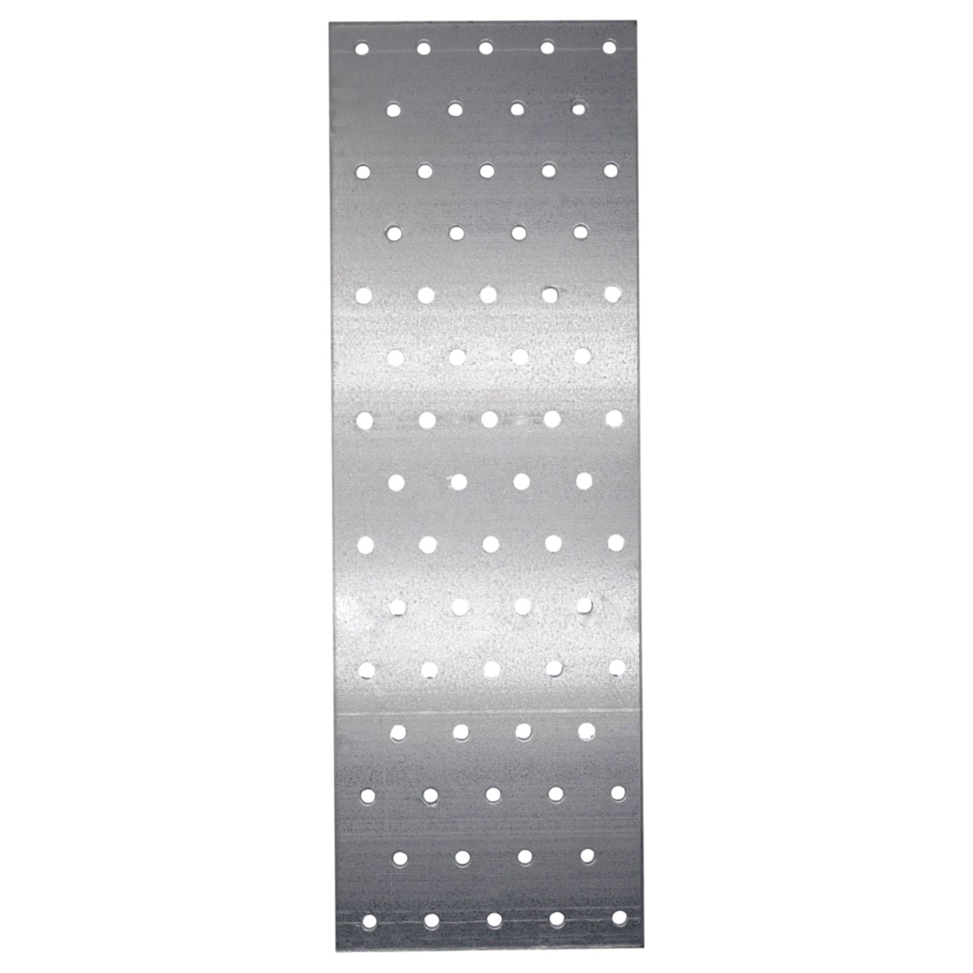 SKIR'CO 2 piastre piatte in acciaio zincato, 100 x 300 x 2 mm, piastre di giunzione in metallo, staffe piatte, connettori piatti
