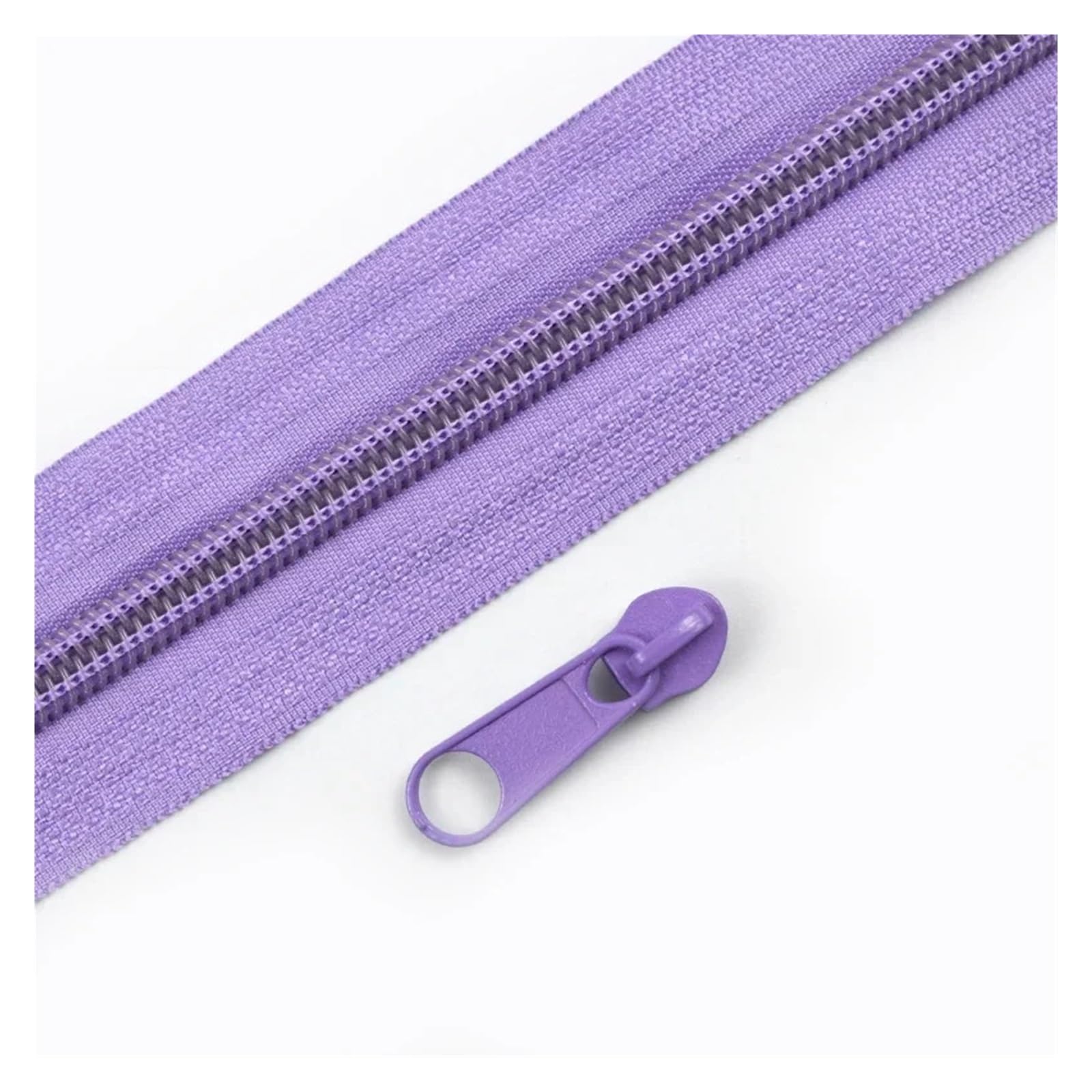 2/5/10M 3# 5# Sewing Zippers at the Meter with Slider Rainbow Nylon Zipper Tape Zips Garment Decorative Zip Repair Kits(Purple,5MZips 5PcsSliders)