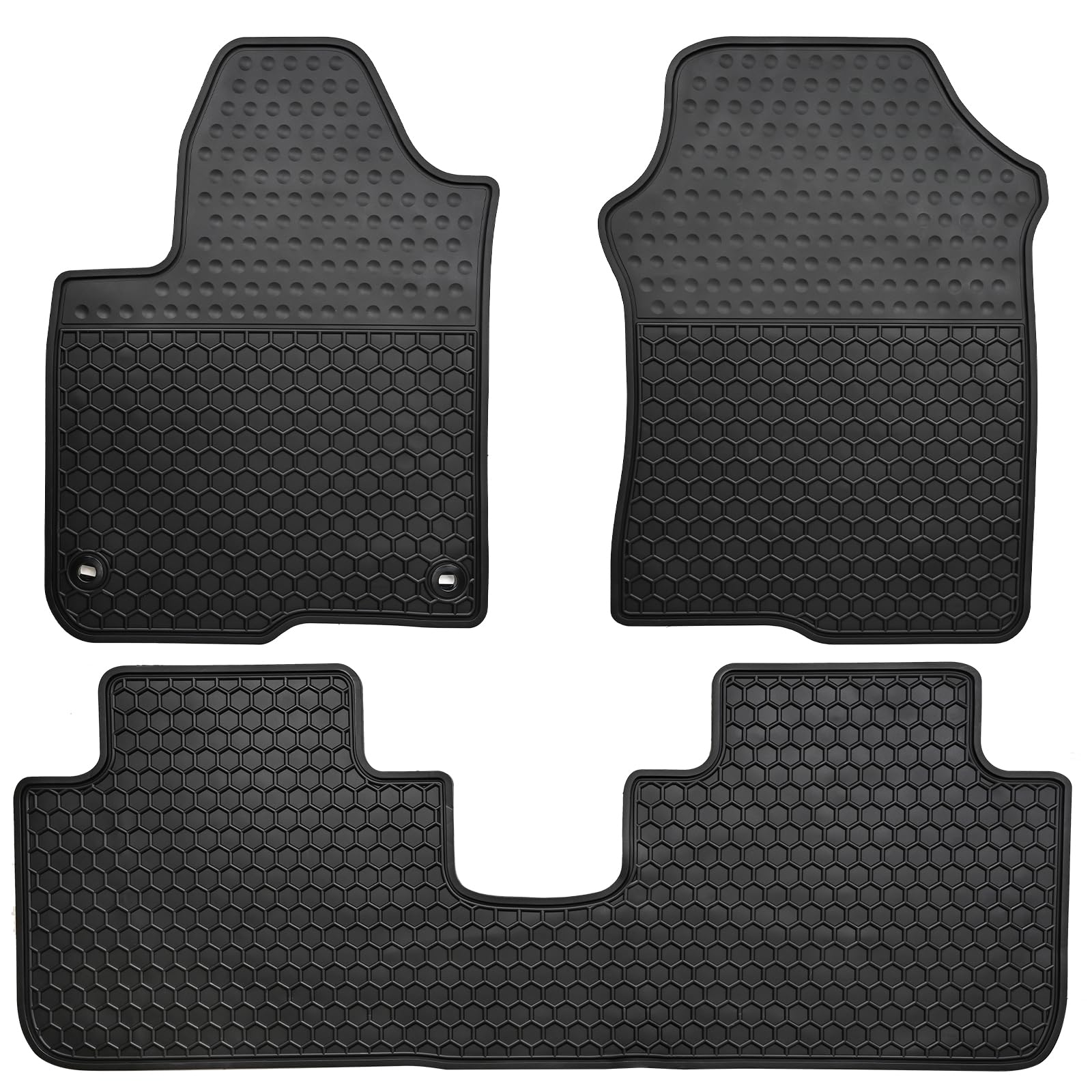 Car Floor Mats Custom Fit for Honda HR-V 2023 2024(Include Hybrid) Full Black Rubber HRV Car Floor Liners Set All Weather Protection Heavy Duty Odorless