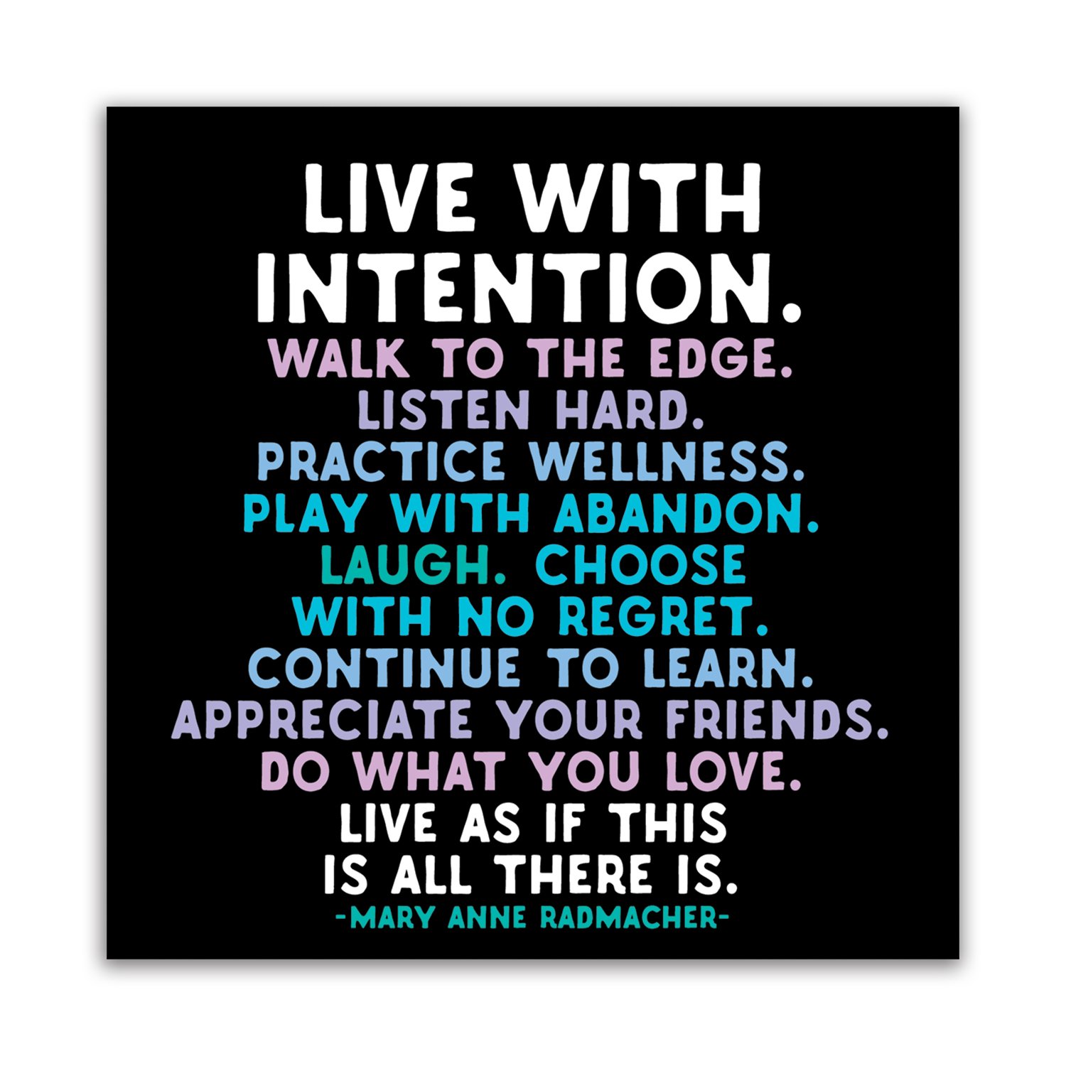 Quotable Fridge Magnet Various Positive Life Quotes Inspirational Gift Black