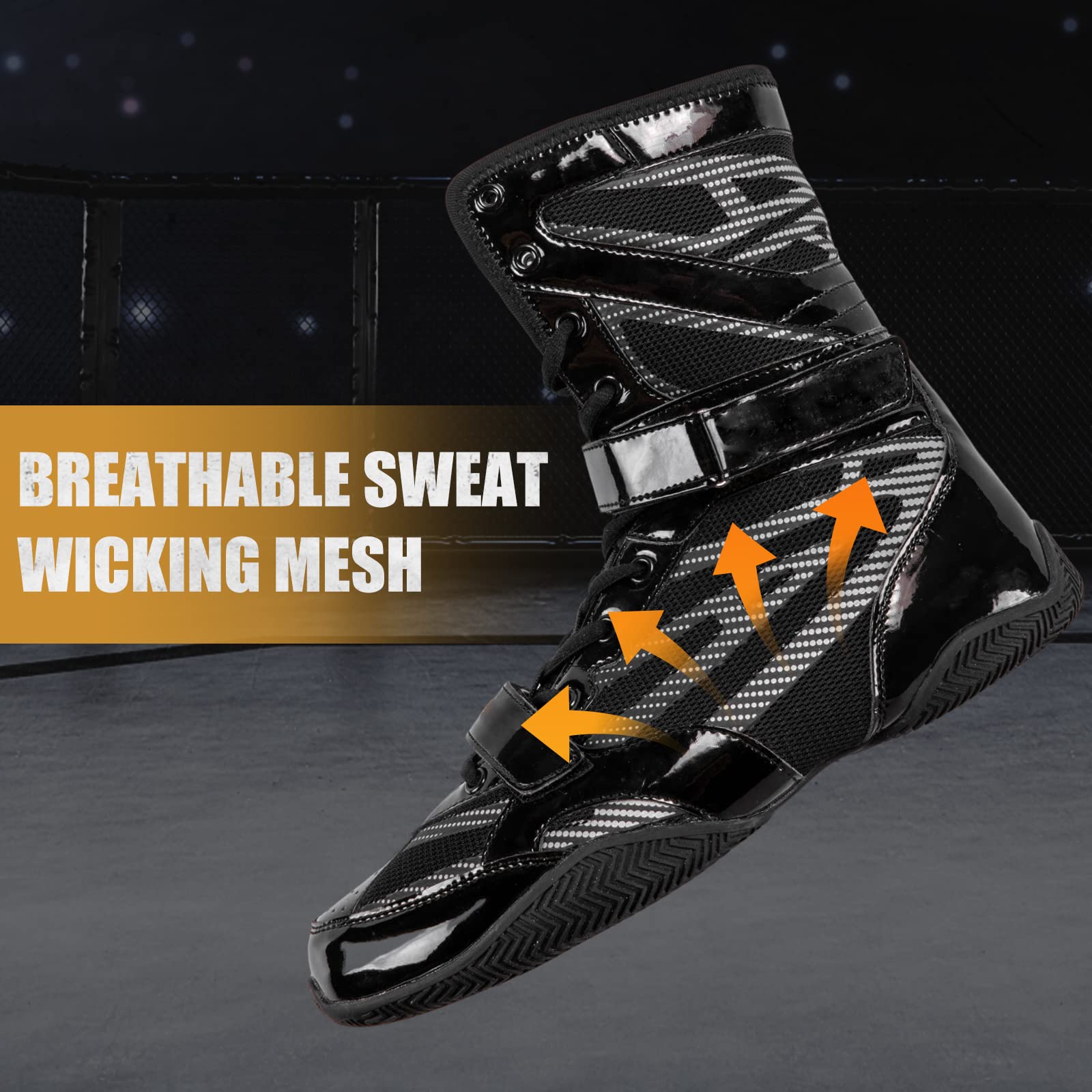 Boxschuhe-Boxtrainingsschuhe für Damen und Herren, Professionelle Boxschuhe, Muay Thai, Boxer, Boxstiefel Boxing Shoes