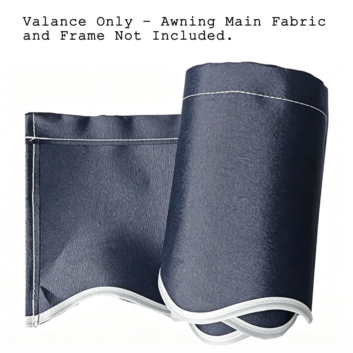 Tenda da Sole Retrattile Mantovana Frontale in Tela Resistente ai Raggi UV con Bordo Smerlato, per Patio e Terrazze