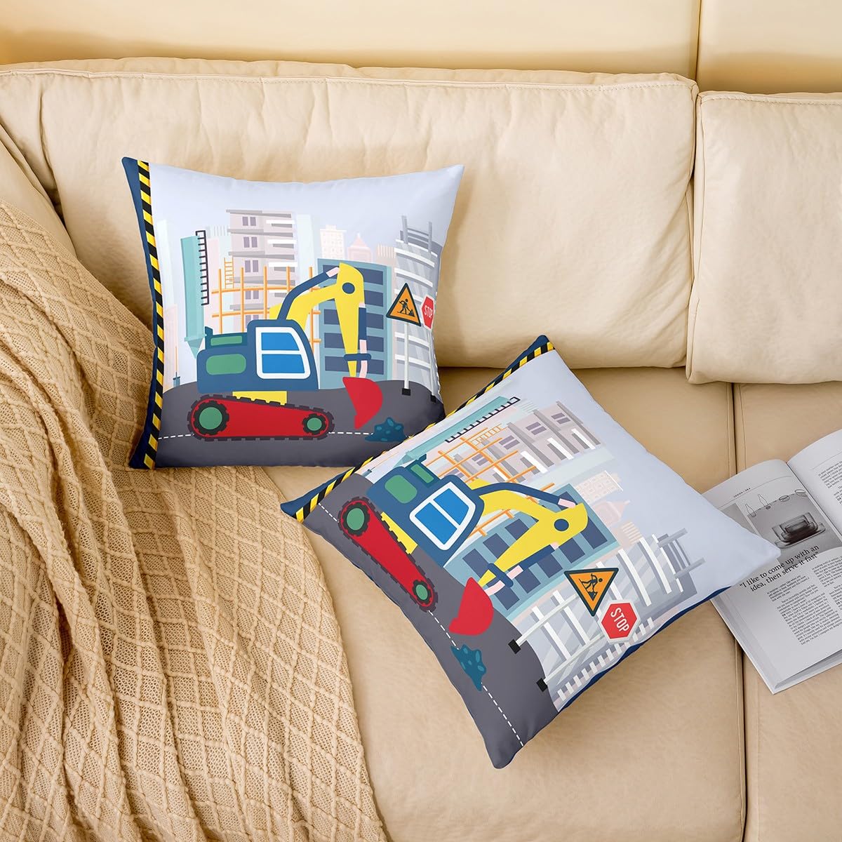 Construction Throw Pillow Cover 20
