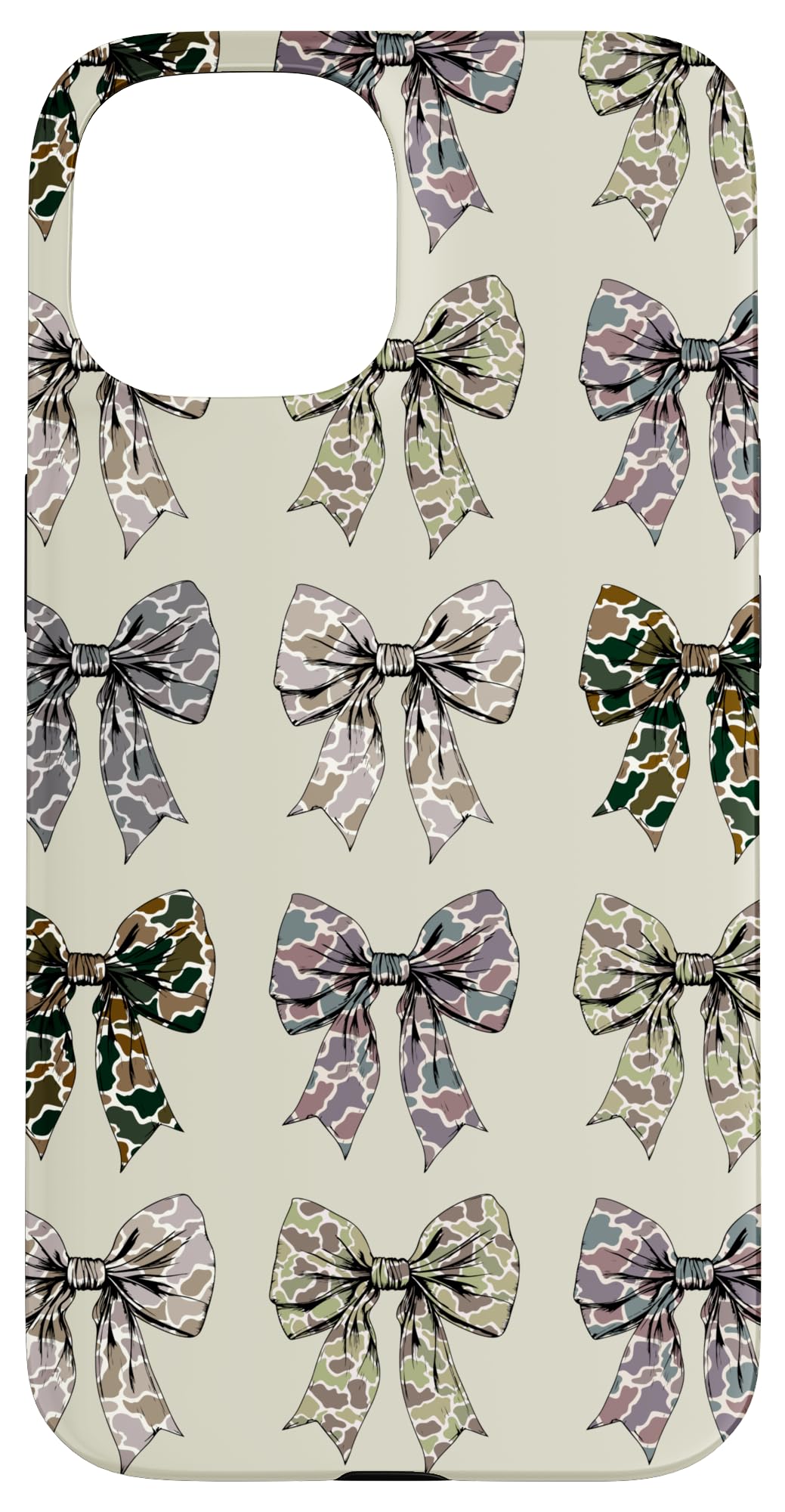 Old School Camo Southern Style Camouflage Coquette Bow Duck Case for iPhone 15