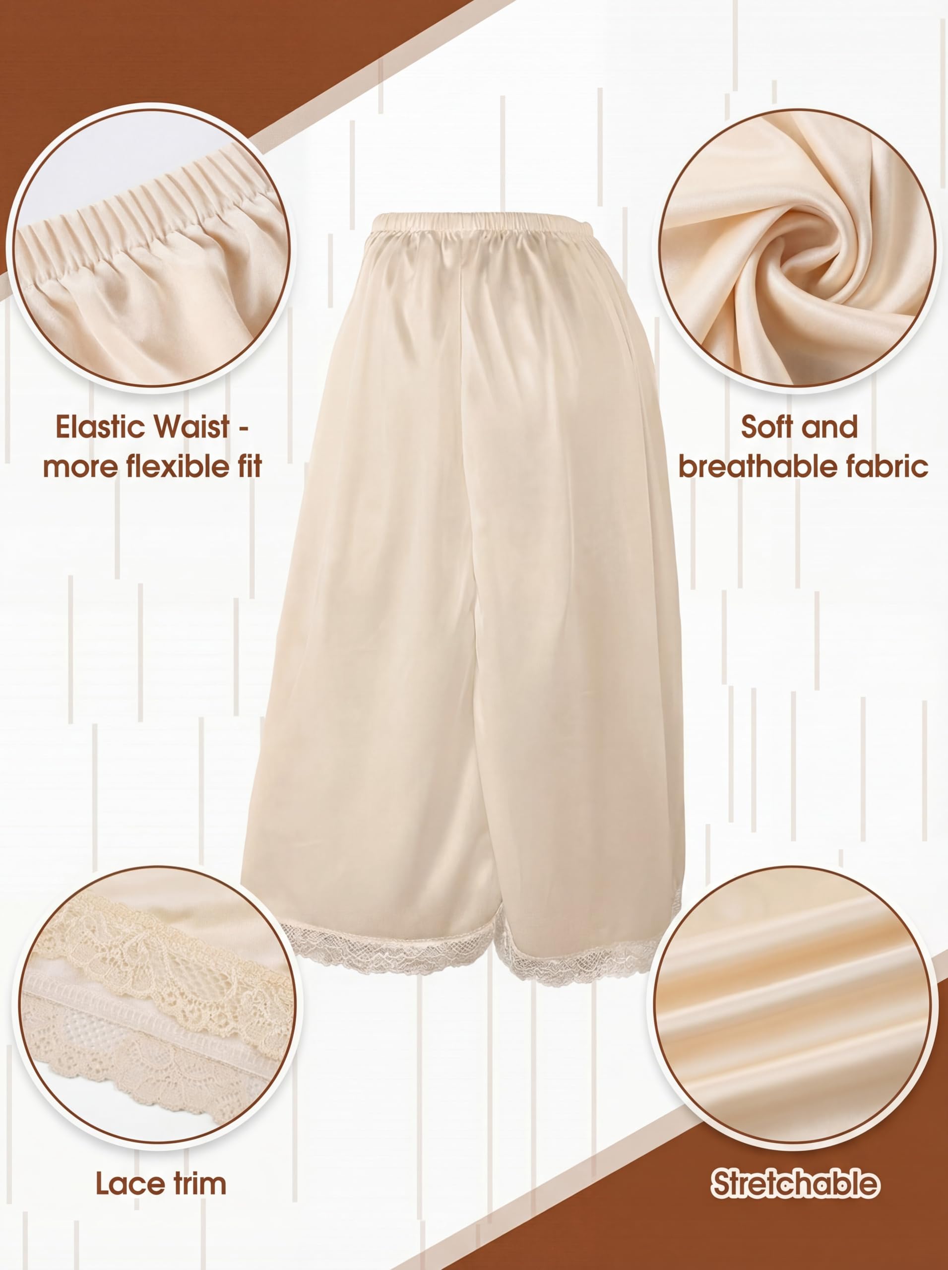Zhanmai Half Slips Mezze scivolate Donna (Pacco da 3)
