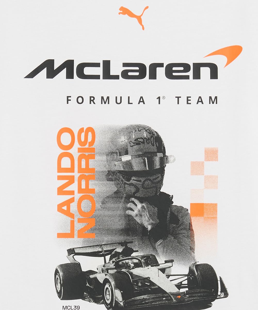 PUMA McLaren F1 T-Shirt Uomo Lando Norris con Grafica Auto e Numero 4