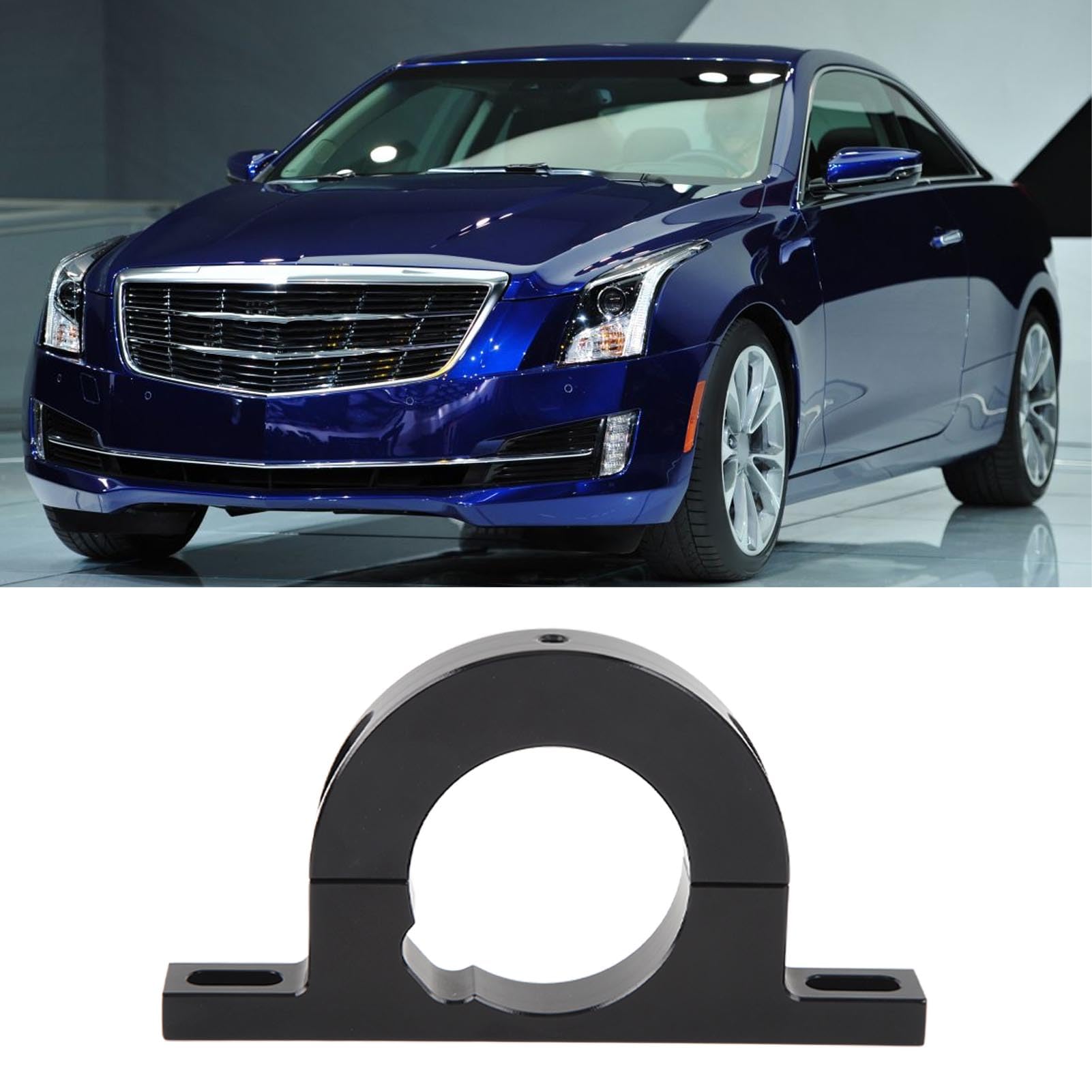 Billet-Aluminium 2-Zoll-Rohr-Lenksäulenhalterung, Langlebiger Ersatz für, Passform für, Einfache Installation, Passform für Universal (Black)