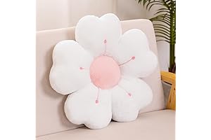 Cute Chair Flower Pillow with Super Soft Artificial Rabbit Fur