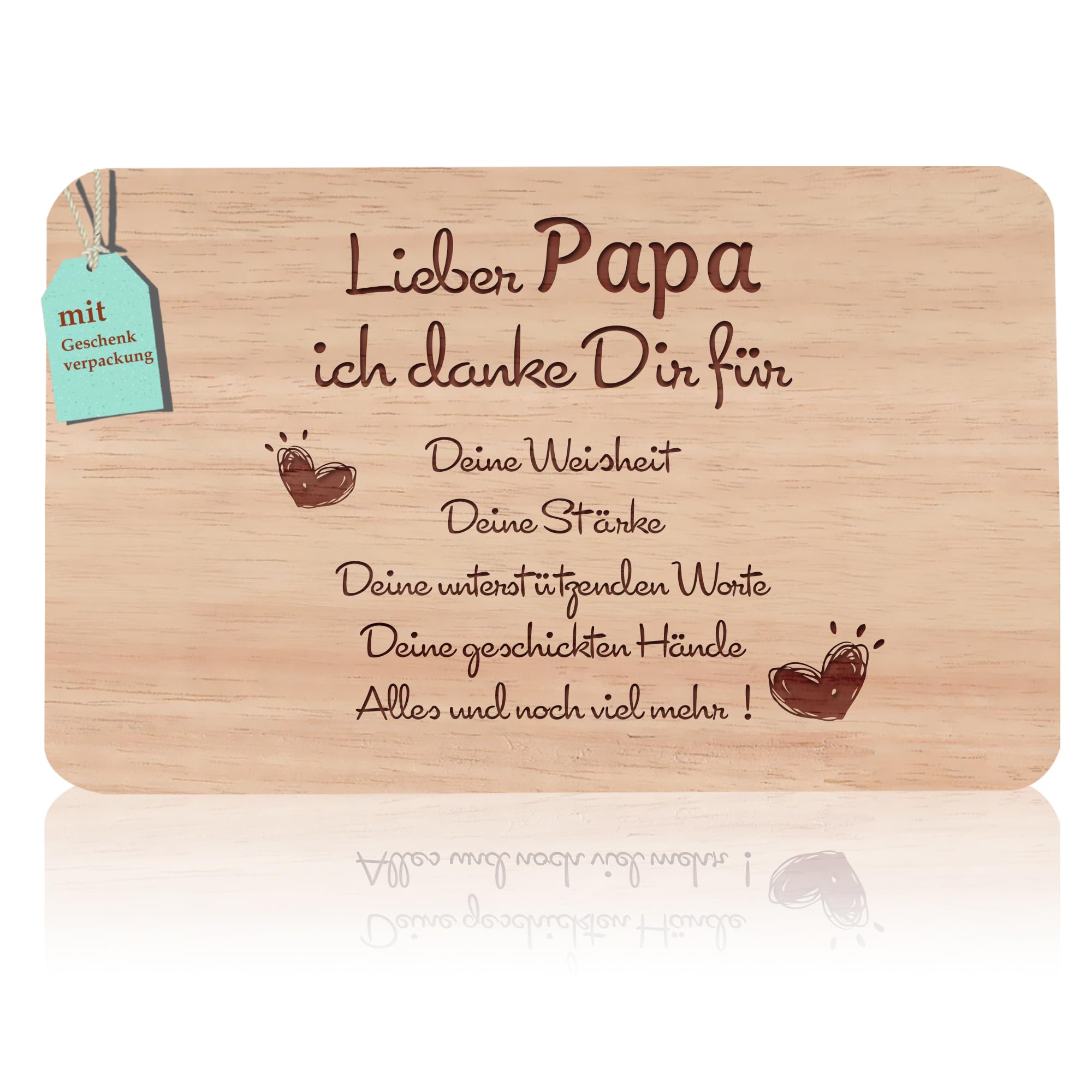 Frühstücksbrettchen Papa Geschenke | Brotzeitbrett mit Gravur | Vatter Geschenke Buchenholz | Geschenkidee ideal für Vattertag Geburtstags Weihnachten
